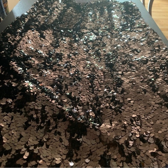 Vince coffee/chocolate brown sleeveless sequined party dress. - Picture 13 of 15
